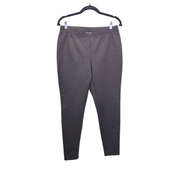 J. Jill Ponte Leggings Houndstooth Brown Black Size Medium Petite‎ Pants - Picture 1 of 7